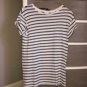 Black and white striped tee